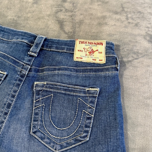 True Religion Women's Jennie Flap Rolled Denim Shorts, Size 26 - Picture 1 of 9